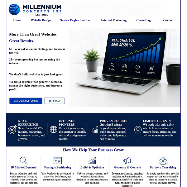  We don't build websites to just look good.